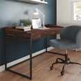 thumbnail image 2 of Scranton & Co 60" Industrial Solid Wood Desk in Distressed Charcoal Brown, 2 of 9