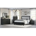 thumbnail image 1 of Emelie Black LED Panel Bedroom Set Special King 4 Piece: Bed, Dresser, Mirror, NightStand, 1 of 7