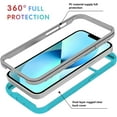 thumbnail image 2 of Case for Samsung Galaxy A54 5G for Women Men, Shockproof Samsung A54 5G Case Clear Phone Case Support Wireless Charging Protective Cases (Light Blue), 2 of 14