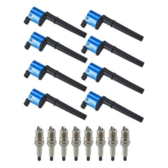 Set of 8 ISA Brand High Performance Ignition Coils DG512 and Spark Plugs Compatible with 2003-2011 Ford Mustang 4.6L V8