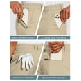 thumbnail image 4 of Shorts de golf para hombre PULI de 7" ligeros y de secado rápido, caqui, talla 34, 4 of 6