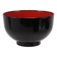 thumbnail image 2 of Pack Of 10 Japanese Black Red Lacquer Copolymer Plastic Large Ramen Bowls 38oz, 2 of 6