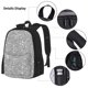 thumbnail image 3 of Easygdp GlitterSilver Mochila para Niños y Niñas con Set de Caja de Almuerzo y Estuche para Lápices 3 en 1, Mochila Escolar Estampada para Adolescentes, 3 of 7