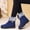 Blue, variant on Fnooota Women's Fur Lined Boots, Hiking Warm Lace up Non Slip Winter Snow Boots Black Size 7