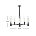 thumbnail image 2 of 85405BK Lark Shea - 50W 5 LED Medium Chandelier In Modern Style-13.5 Inches Tall and 28 Inches Wide-Black Finish, 2 of 19