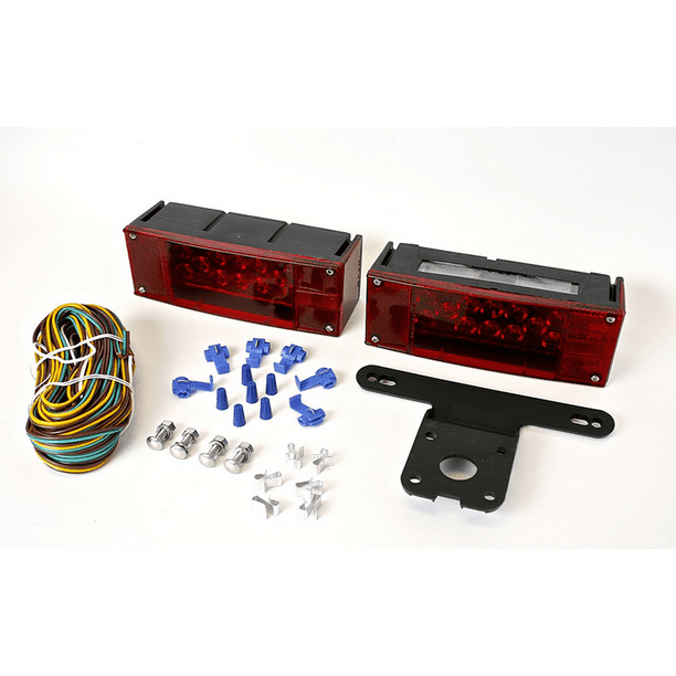 MaxxHaul 70468 12V LED Low Profile Submersible Rectangular Trailer Light Kit