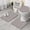 Gray Christmas Santa, variant on Dark Green Christmas Ornament Pattern Bathroom Rugs Sets 3 Piece,Toilet Cover Set,Absorbent Non Slip Bathroom Mats Sets with U-Shaped Contour Rug Toilet Rug Set