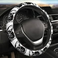 thumbnail image 3 of Lsque Red Heart And Puppy Of Bulldog Ultra Soft Car Steering Wheel Cover for Women, Standard 15 inch Size for Truck Van SUV Auto, 3 of 8