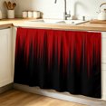 thumbnail image 2 of Red Black Ombre Cabinet Curtains for Kitchen 28"W x 51"L, Abstract Modern Lines Gradient Under Sink Skirt Magic Tape Short Curtain Decorative Privacy Panel for Pantry Cabinet Opening, 2 of 9