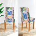 thumbnail image 3 of Yayeee 4 Pack Dining Chair Covers Stretch Parson Chairs Slipcovers Seat Protector, Yellow Seaside, 3 of 6