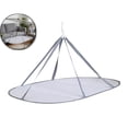 thumbnail image 1 of 1-Tier Folding Mesh Clothes Drying Rack, Hanging Sweater Dryer for Laundry, Large Foldable Flat Dry Hanger, Portable Mesh Clothes Drying Net for Delicate Garments, 1 of 6