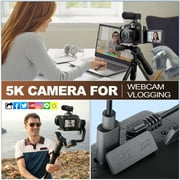 NBD S110 5K Digital Camera for Photography, 48MP Autofocus Vlogging Camera with 32GB TF Card, Black