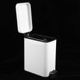 thumbnail image 1 of Garbage Can, Rubbish Bin, White Mute Bathroom Kitchen Office For Home, 1 of 8