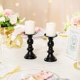 thumbnail image 4 of Juego de 2 candelabros de metal plateado, candelabros para centros de mesa de bodas, adecuados para decoración con velas de 50 mm, ideales para eventos especiales de bodas, 4 of 5