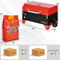 thumbnail image 4 of Costway Portable Tabletop Pellet Grill & 20lbs Apple Wood Pellets Outdoor Smoker BBQ Set, 4 of 10