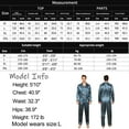 thumbnail image 5 of Aisomnus Men's Silk Pajama Set | Silk Satin | Long Sleeve Jacket and Pants | Button Pajama Set -XXL, 5 of 9