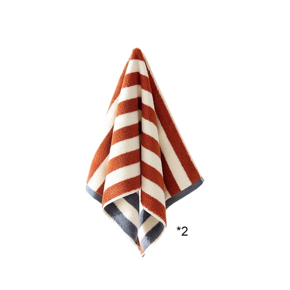 Jubipavy Striped Cotton Hand Towels 2 Pack, 12.99 x 28.74 in Soft Absorbent Terry Towels, Modern Bohemian Towels for Bathroom Home Gym