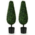 thumbnail image 1 of Costway 2 Pack 3FT Artificial Tower Topiary Tree UV Resistant Indoor Outdoor, 1 of 10