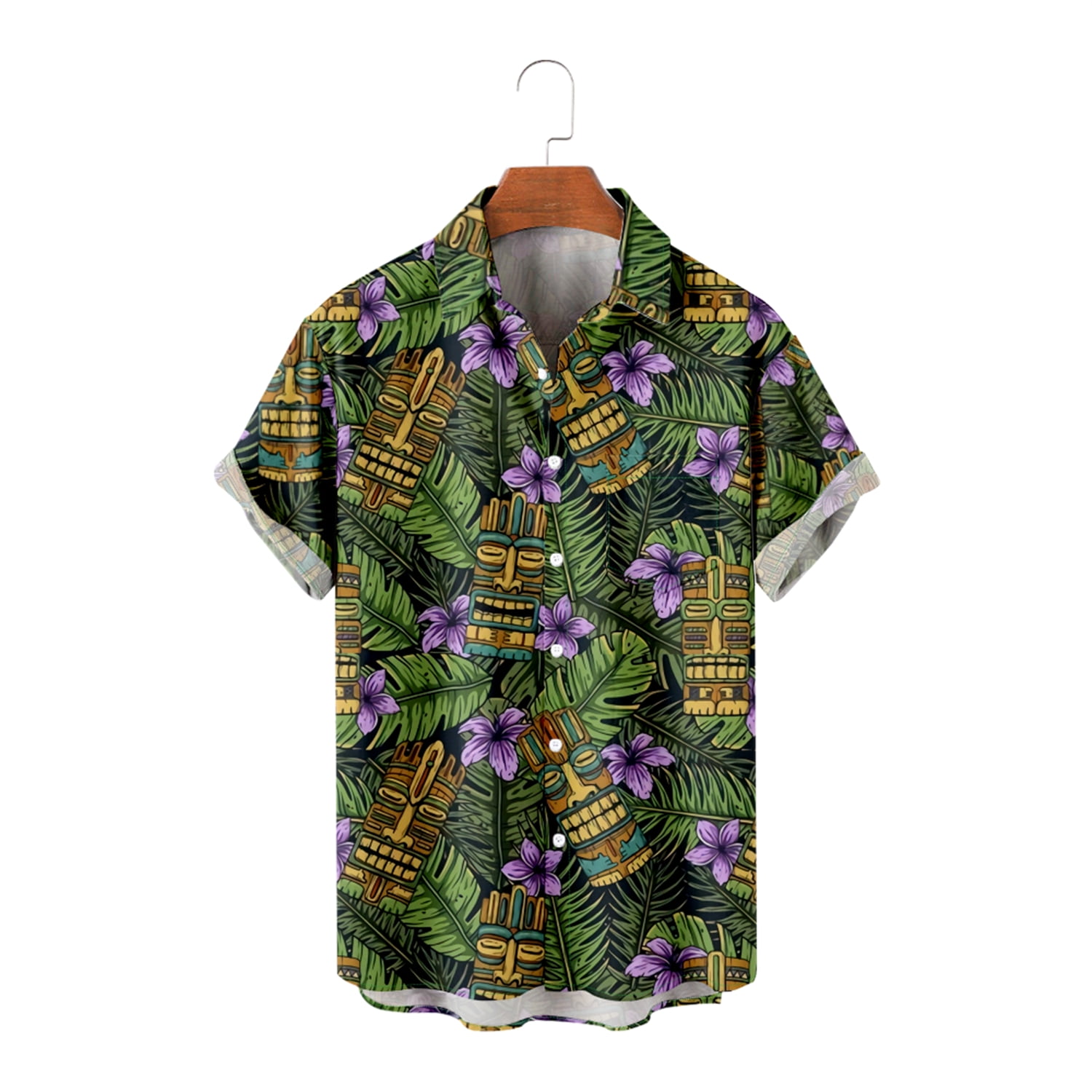 Hawaiian Banana Leaf Flower Fashion Theme Polos for Women Novelty Humor