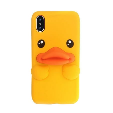 Silicon Case Protector Cover - New For IPhone XS Max Small Yellow Duck Silica Gel Soft Cover Case 6.5 inch