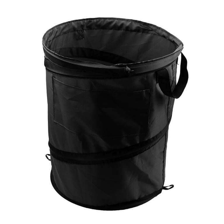 Black Pop-Up Trash Bin