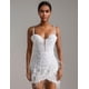 thumbnail image 2 of Minivestido BELLA BARNETT blanco con tirantes finos y espalda para mujer, 2 of 4