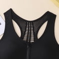 thumbnail image 5 of Livrdious Medium Support Front Zip Sports Bra for Women Wireless Racerback Workout Bra with Breathable Mesh Back, 5 of 5