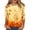Earthy Yellow, variant on Womens 3/4 Sleeve Crew Neck T Shirt Fall Maple Leaf Print Casual Loose Fit Blouse Autumn Fashion Tops for Ladies Yellow 2XL
