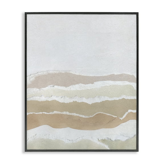 Stupell Industries Desert Dunes Abstraction Abstract Painting Black Framed Art Print Wall Art, 11 x 14
