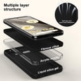thumbnail image 3 of Slim Liquid Silicone Case for Google Pixel 7A,with Scratch-Resistant Microfiber Lining Anti-Slip and Shock Absorption Soft Silicone Protective Case for Google Pixel 7A 5G 2023 (Black), 3 of 14