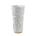 thumbnail image 1 of Benzara BM240872 Decor Vase with Baroque Scroll Design, White, 1 of 5