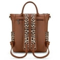 thumbnail image 6 of Wrangler Backpack Purse for Women Medium Size Convertible Backpack with Crossbody Strap for Travel Work, Leopard-Brown, 6 of 7