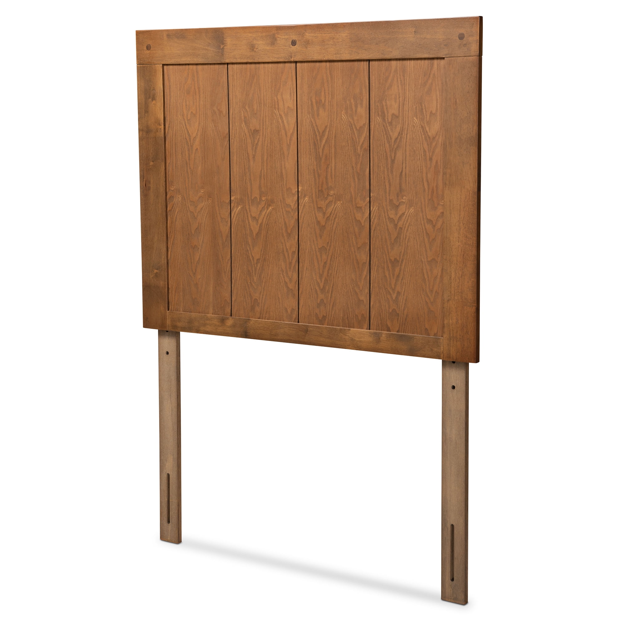 Baxton Studio Patwin Contemporary/Modern Slat Back Support Engineered Wood Headboard, Twin, Ash Walnut