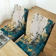 thumbnail image 5 of Teal Turquoise Chair Covers Abstract Boho Dining Chair Cover Stretch Dining Chair Slipcover Removable Washable Kitchen Chair Cover Parson Chair Covers Set of 6 Living Room Chair Covers, 5 of 6