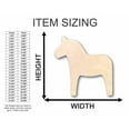 thumbnail image 2 of Unfinished Wood Dala Horse Shape - Animal - Craft - up to 46" DIY 18" / 1/4", 2 of 3