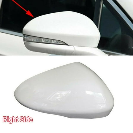 Mduoduo For PEARL White Right Passenger Side Mirror Cover Replace For Ford Fusion 2013-2021 Car Accessories