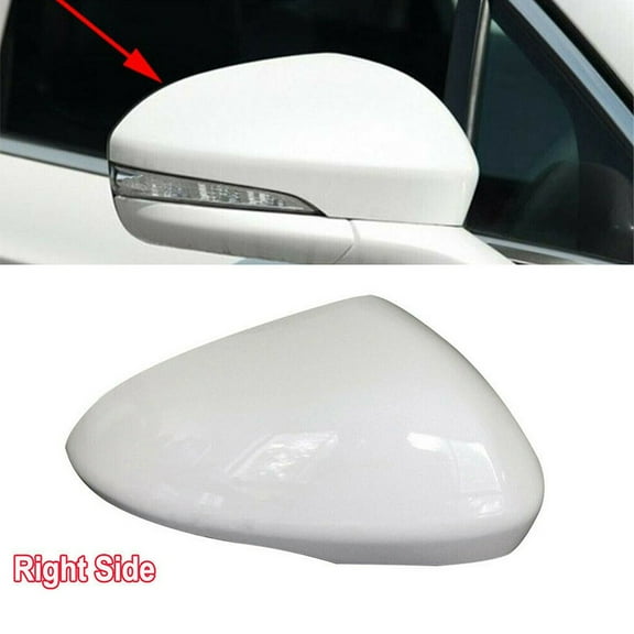 Mduoduo For PEARL White Right Passenger Side Mirror Cover Replace For Ford Fusion 2013-2021 Car Accessories