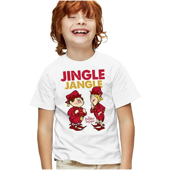 The Year Without Santa Claus Jingle Jangle Kids T Shirt for Youth Boys and Girls, White, Small