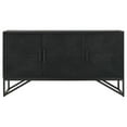 thumbnail image 4 of Pemberly Row 3-Door Contemporary Wood Accent Cabinet in Matte Black, 4 of 14