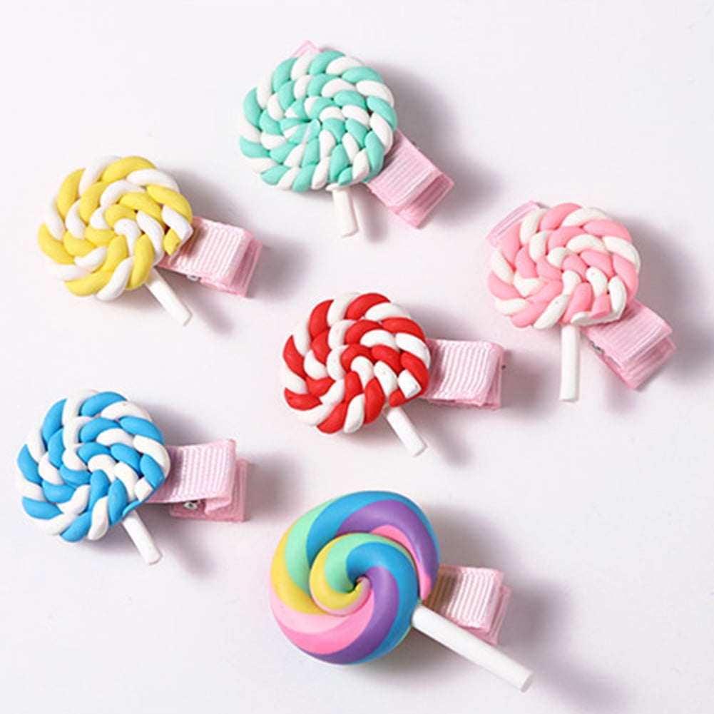 For Girls Gifts Cloud Mesh Hairpins Bow Hair Clip Rainbow Lollipop Headdress