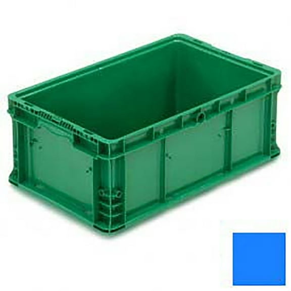 ORBIS Stakpak Modular Straight Wall Container 24""L x 15""W x 9-1/2""H Blue Poly