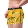 thumbnail image 3 of Kdxio Men's Boxer Briefs with Yellow Limes Print - Comfortable and Breathable Underwear for Everyday Wear, 3 of 7