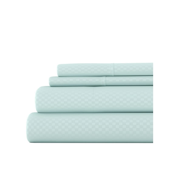 King, 4 Piece Embossed Hotel Style Bed Sheets in Aqua by Comfort Canopy