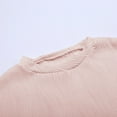thumbnail image 4 of Women's Long Sleeve Ribbed Knit Pullover - Solid Color Polyester Sweatshirt, Casual Hoodless Top for All Seasons, 4 of 7