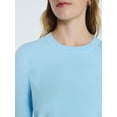 thumbnail image 2 of Free Assembly Women's and Women's Plus Cozy Yarn Crewneck Sweater with Long Sleeves, Lightweight, Sizes XS-4X, 2 of 5