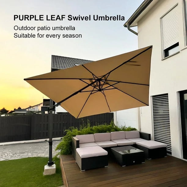 cantilever swivel patio umbrellas 10FT Umbrella with Cross Base or at the beach 10 x 13 ft Double