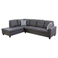 thumbnail image 1 of Star Home Living Corp Ben Simili Cuir Gauche Canapé en Brun Foncé, 1 of 2