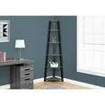 thumbnail image 5 of Bookshelf, Bookcase, Etagere, Corner, 5 Tier, 72"H, Office, Bedroom, Laminate, Grey, Black, Contemporary, Modern, 5 of 5