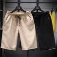 thumbnail image 5 of ibiyuan Athletic Work Short Pants Shorts Men Chino Shorts Gym Shorts Loose-Fit Elastic Waist Sweat Shorts Men Drawstring Straight-Leg Golf Shorts with Pockets Mens Casual Beach Shorts, 5 of 5