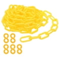 thumbnail image 1 of Cadena de plástico Uxcell de 10 pies, cadenas de seguridad, barreras de cadenas de 0.24" amarillas, 1 of 7